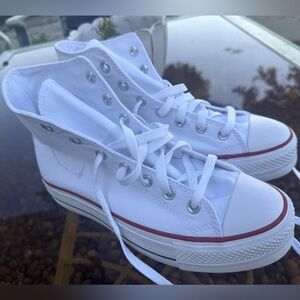 White high top Converse NWT